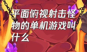 平面俯视射击怪物的单机游戏叫什么