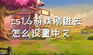 cs1.6游戏刚进去怎么设置中文