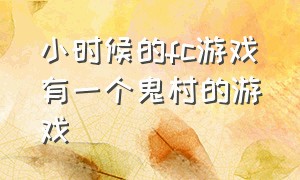 小时候的fc游戏有一个鬼村的游戏