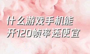 什么游戏手机能开120帧率还便宜