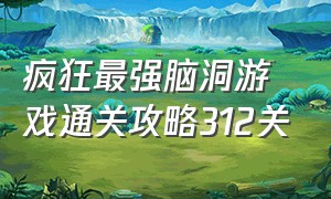 疯狂最强脑洞游戏通关攻略312关