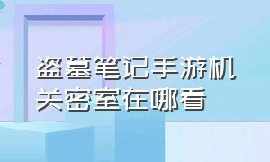 盗墓笔记手游机关密室在哪看（新盗墓笔记手游格尔木疗养院位置）