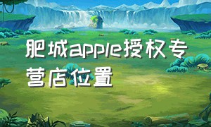 肥城apple授权专营店位置