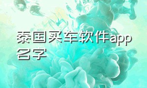 泰国买车软件app名字（新加坡买车app软件排名榜）