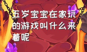 五岁宝宝在家玩的游戏叫什么来着呢