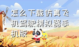 怎么下载仿真飞机驾驶模拟器手机版