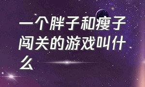 一个胖子和瘦子闯关的游戏叫什么（一个小人冒险闯关的游戏叫什么）