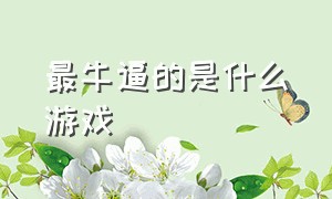 最牛逼的是什么游戏