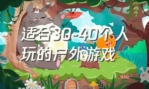 适合30-40个人玩的户外游戏