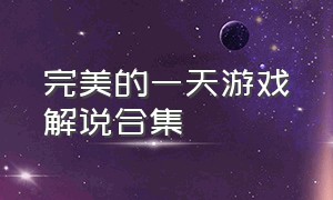 完美的一天游戏解说合集