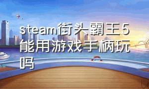 steam街头霸王5能用游戏手柄玩吗