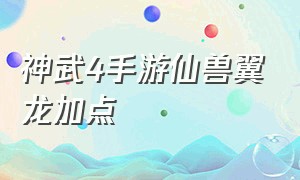 神武4手游仙兽翼龙加点（神武4手游仙兽翼龙怎么弄成5技能）