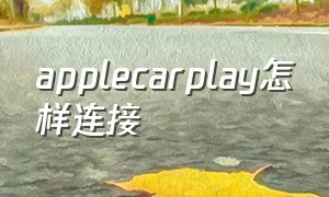 applecarplay怎样连接（applecarplay怎么连接车机）