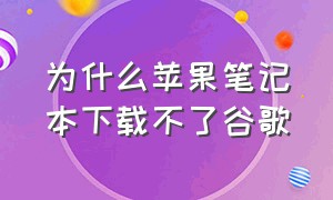 为什么苹果笔记本下载不了谷歌