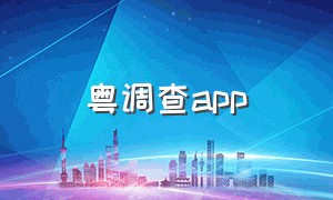 粤调查app