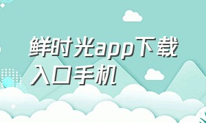 鲜时光app下载入口手机