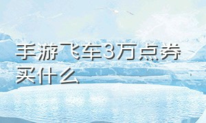 手游飞车3万点券买什么