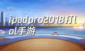 ipadpro2018打lol手游（苹果ipad pro玩lol手游好吗）