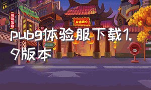 pubg体验服下载1.9版本