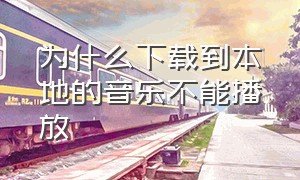 为什么下载到本地的音乐不能播放