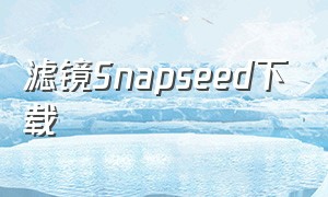 滤镜Snapseed下载