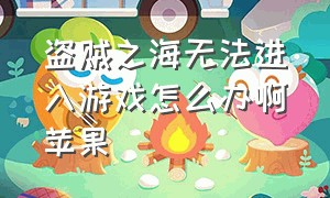 盗贼之海无法进入游戏怎么办啊苹果