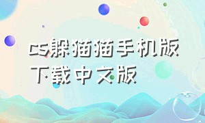cs躲猫猫手机版下载中文版
