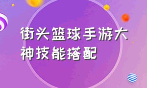 街头篮球手游大神技能搭配