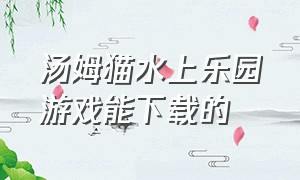 汤姆猫水上乐园游戏能下载的