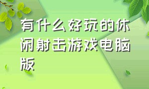 有什么好玩的休闲射击游戏电脑版（有哪些好玩的射击游戏电脑版）