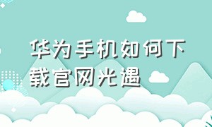 华为手机如何下载官网光遇