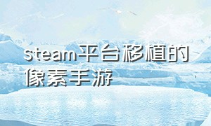 steam平台移植的像素手游（steam移植像素游戏推荐手机版）