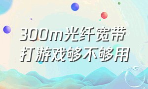 300m光纤宽带打游戏够不够用