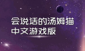 会说话的汤姆猫中文游戏版