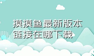 摸摸鱼最新版本链接在哪下载