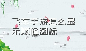 飞车手游怎么显示巅峰图标