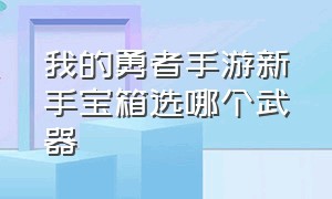 我的勇者手游新手宝箱选哪个武器