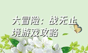 大冒险：战无止境游戏攻略