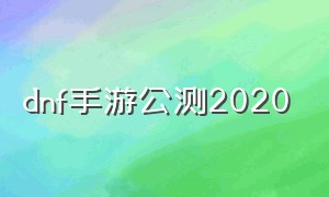 dnf手游公测2020（dnf手游公测第二天）