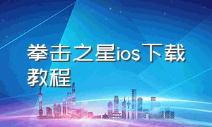 拳击之星ios下载教程