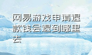 网易游戏申请退款钱会退到哪里去