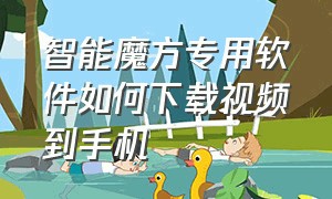 智能魔方专用软件如何下载视频到手机（智能魔方专用软件如何下载视频到手机相册）