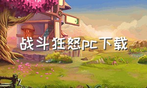 战斗狂怒pc下载（狂怒单机版下载教程）