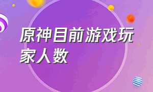 原神目前游戏玩家人数（原神游戏玩家数量排行榜）