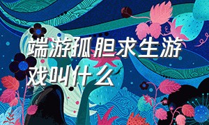 端游孤胆求生游戏叫什么（端游孤胆求生游戏叫什么来着）