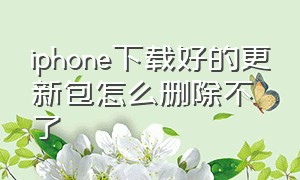 iphone下载好的更新包怎么删除不了（iphone下载的系统更新包在哪删除）