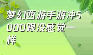 梦幻西游手游冲5000跟没感觉一样（梦幻西游手游0充党一般怎么玩）