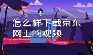 怎么样下载京东网上的视频（京东产品主页视频怎么下载）