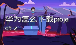 华为怎么下载project z