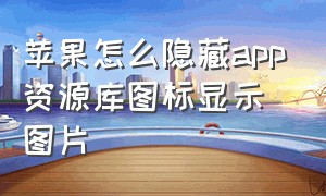 苹果怎么隐藏app资源库图标显示图片（苹果怎么隐藏app资源库的单个图标）